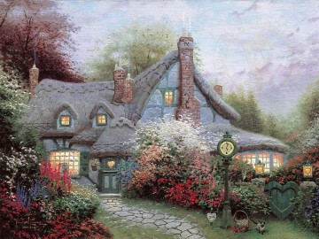 cottage cornfield Painting - Sweetheart Cottage Thomas Kinkade